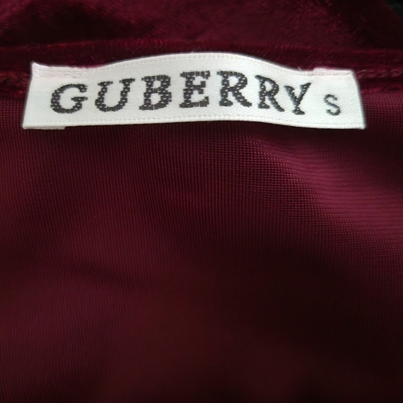 Womens Wrap V Neck Long Sleeve Velvet Ruched Cocktail Dress - Picture 4 of 4